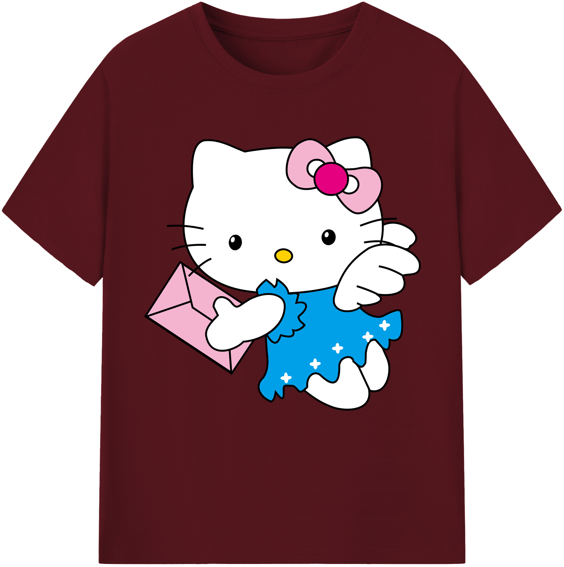 （画像用） Hello Kitty ハローキティ 綿100％半袖Tシャツ（フロントプリント）